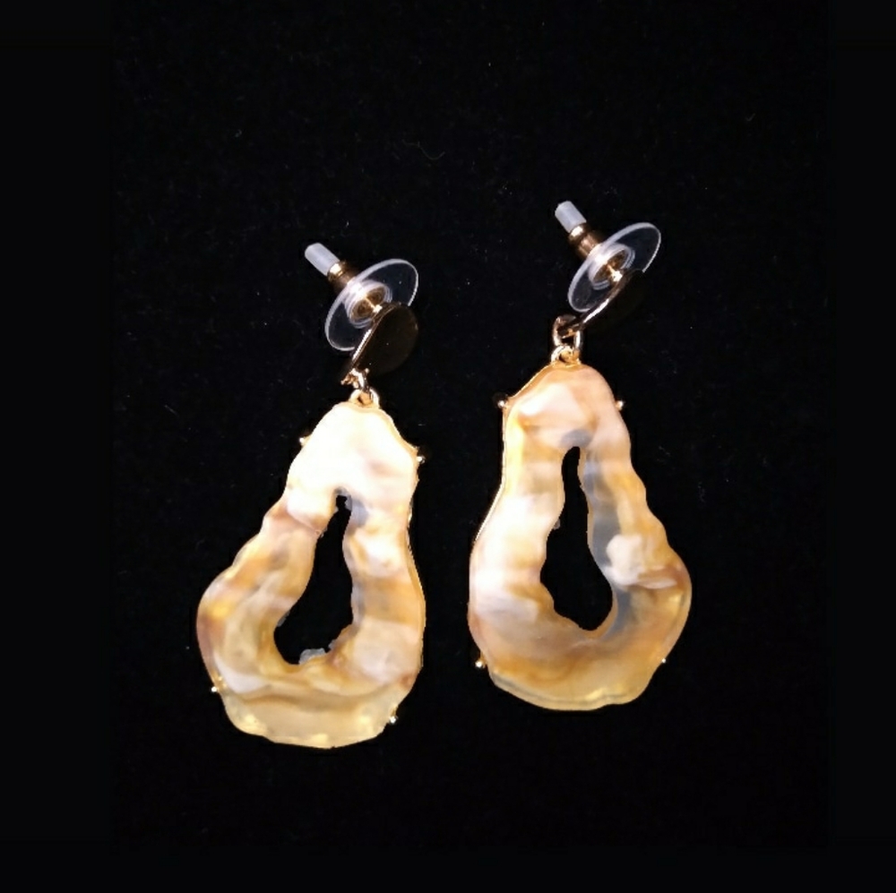 Agate Sliced Geode Earrings